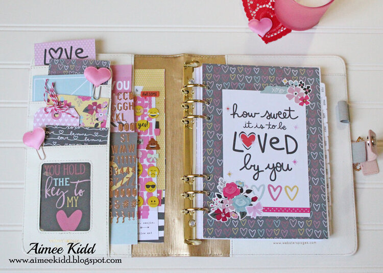 How Sweet...Loved by You Planner pockets &amp; dashboard