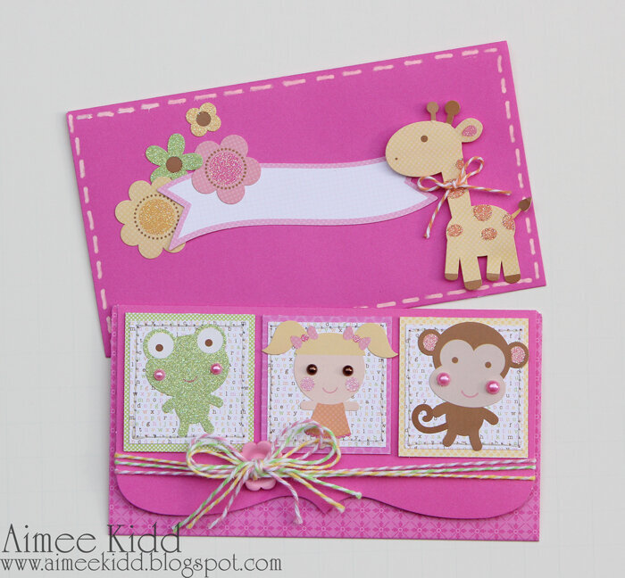 Baby Girl card with Matching Envelope