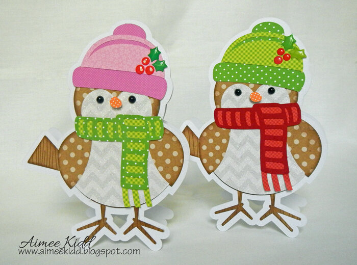 Winter bird couple - cards