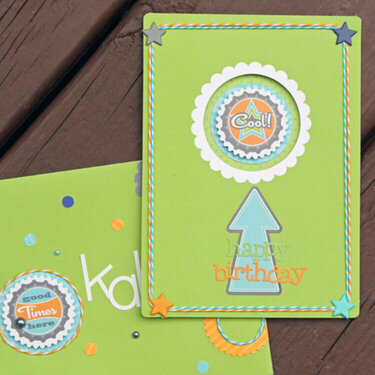 Doodlebug Happy Birthday card w/envelope
