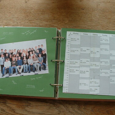Class photo &amp; Time table