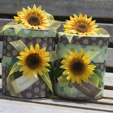 Altered Sunflower Containers My Minds Eye