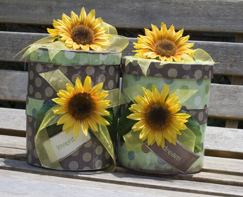 Altered Sunflower Containers My Minds Eye