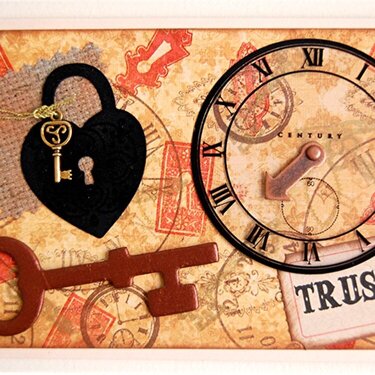 Locks, Clocks, and Keys postcard