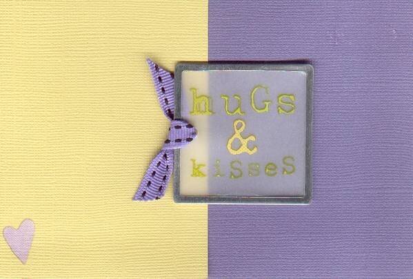 Hugs &amp;amp; Kisses card (handmade)