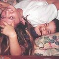 Jennifer goofing off with her brother