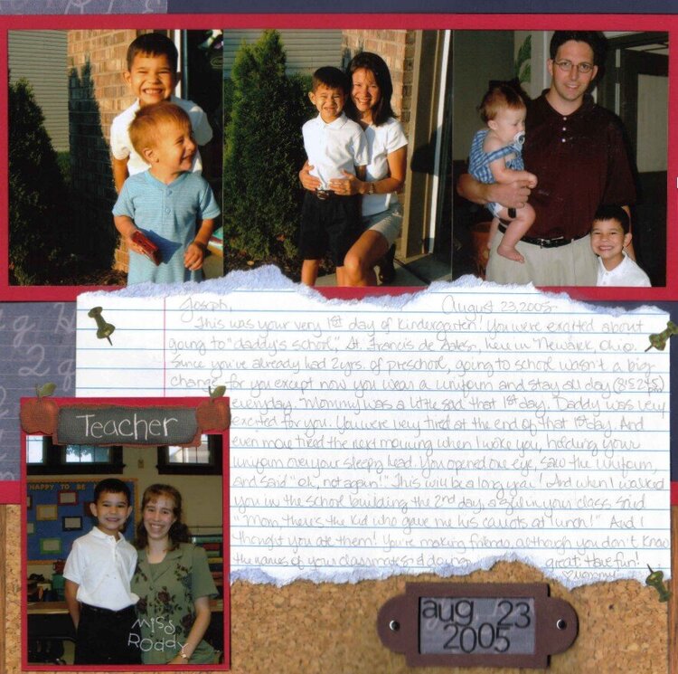 First Day of Kindergarten page 2
