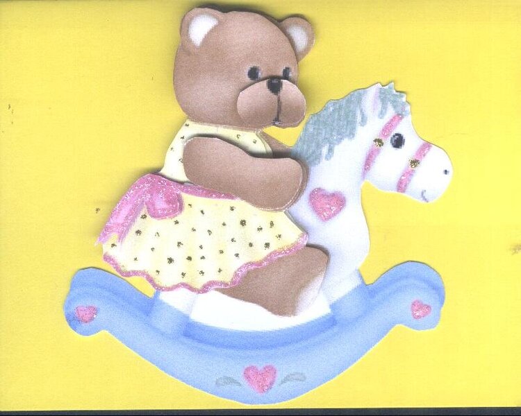 3 D Rocking Horse and Teddy