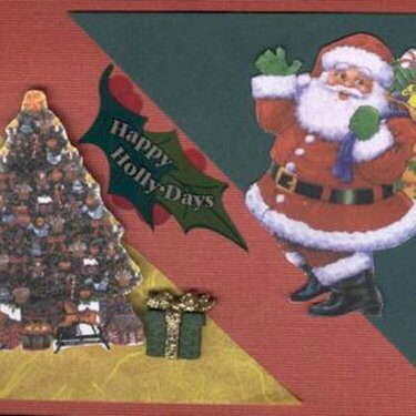 Santa and Tree Card