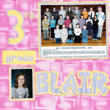 Blairs 3rd grade 2001-2002