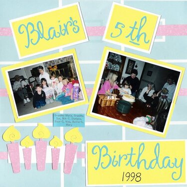 Blairs 5th Birthday 1998