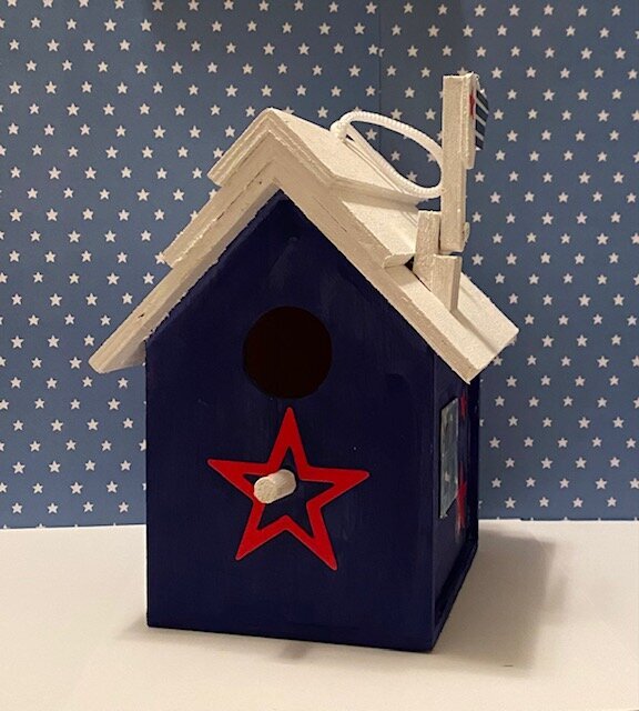 Red/white &amp; blue birdhouse