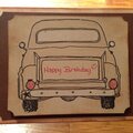 vintage truck birthday card