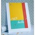 color blocked "hello" card