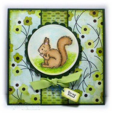 squirrel card for a friend