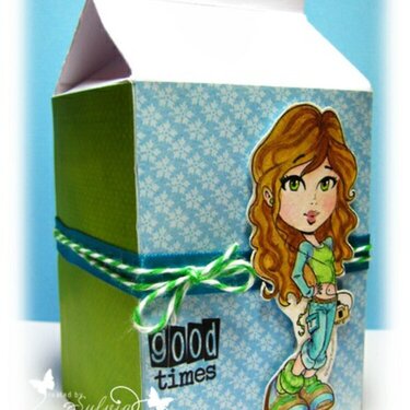 milk carton (gift box) for a teenage girl :)