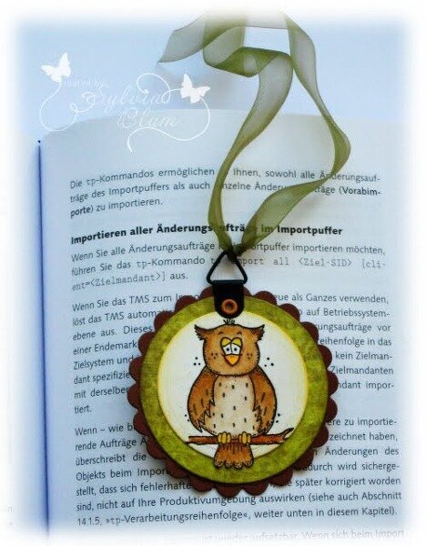 owl circle bookmark