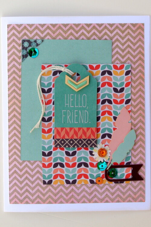 Hello Friend fall card