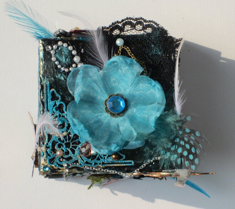Artist Trading Block in Turquoise and Black