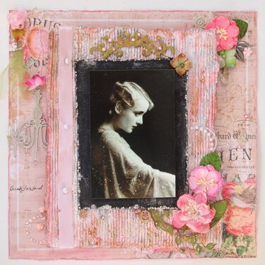 Carole Lombard, a layout for Gina&#039;s Chipboard Laser Designs