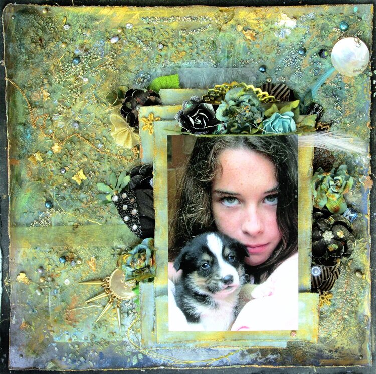 Girl and Puppy