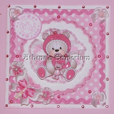 baby girl bear card
