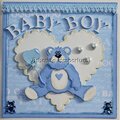 baby boy teddy bear card