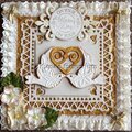 Vintage gold wedding card