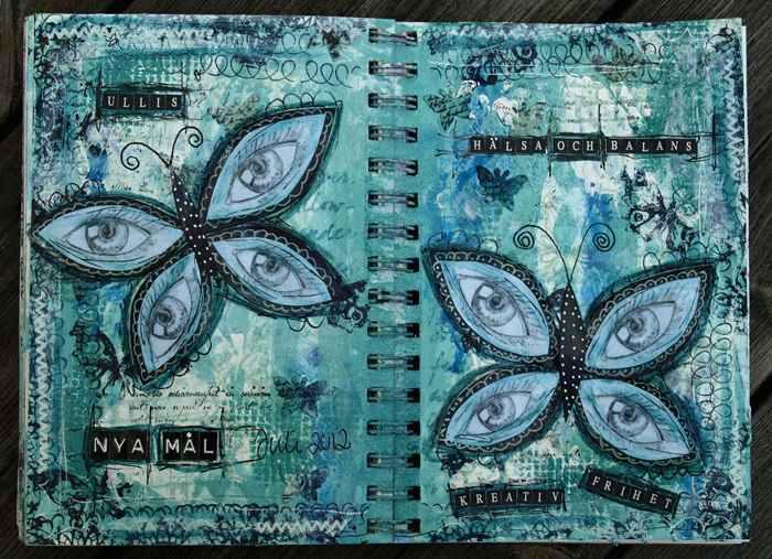 Art-journaling pages