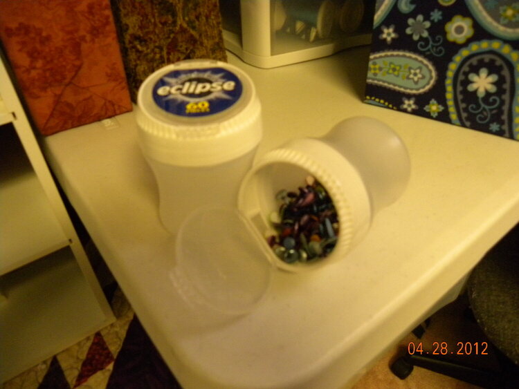 Small piece Storage -- Recycled Gum Containers