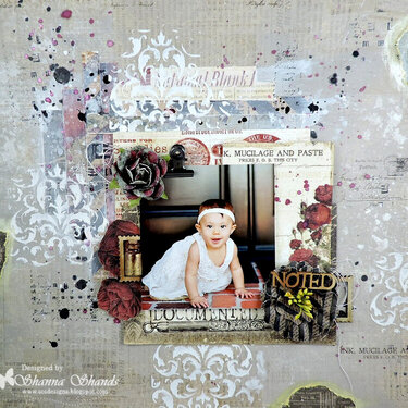 Scraps of Darkness April Kit Layout Noted