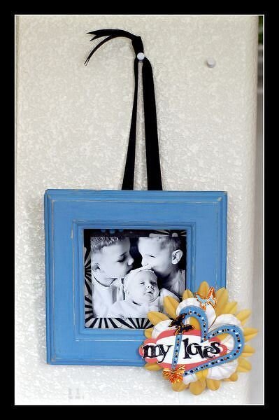 My Loves *Altered Shadow box Frame* *March Work In Progress*