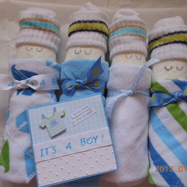 Boy Diaper Baby and card