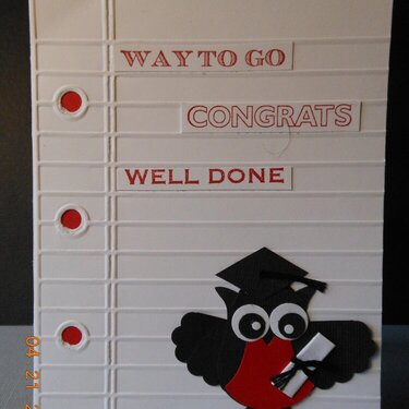 Red &amp; White Graduation Card