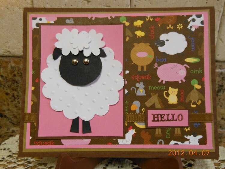 Lamb Hello Card