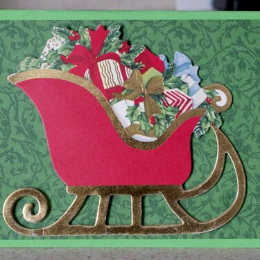Santa&#039;s Sleigh Christmas Card Challenge #2