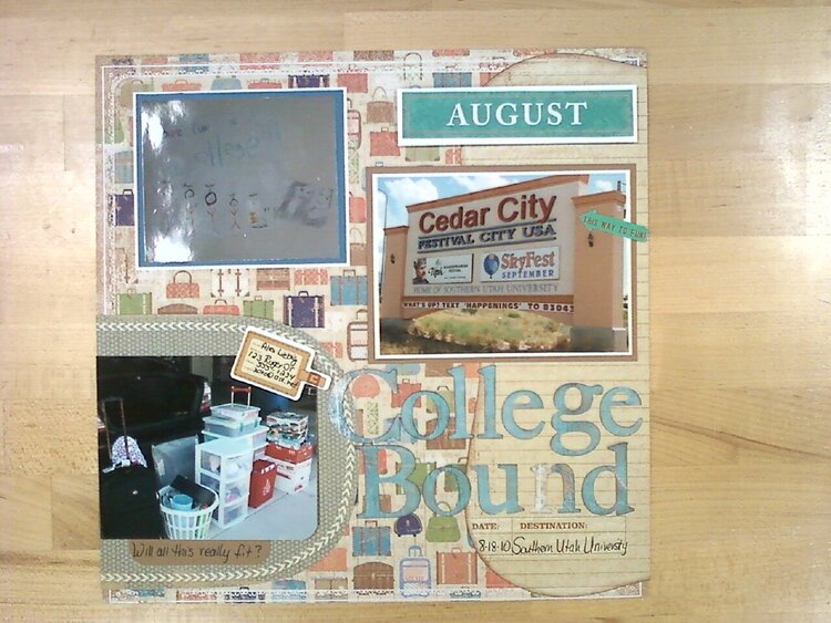 August Calander Page for Archivers