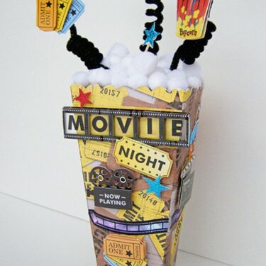*Movie Night Altered Popcorn Box*