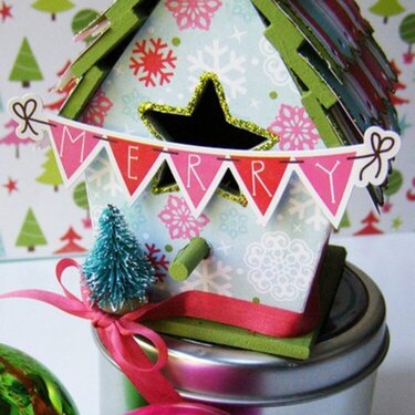 *Echo Park's "Happy Holidays" Birdhouse Ornament* 