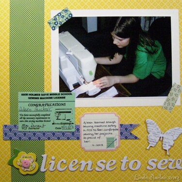 NSD Challenge #4 - Color Combo - &quot;License to Sew&quot;