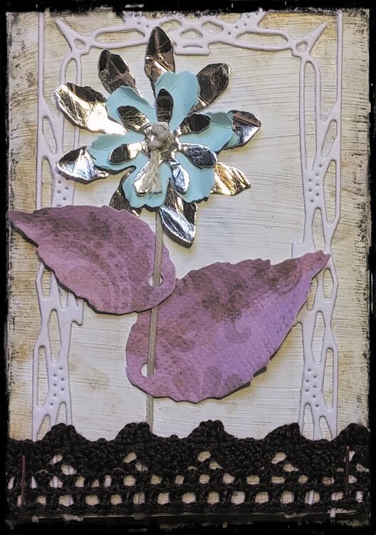 Framed flower ATC