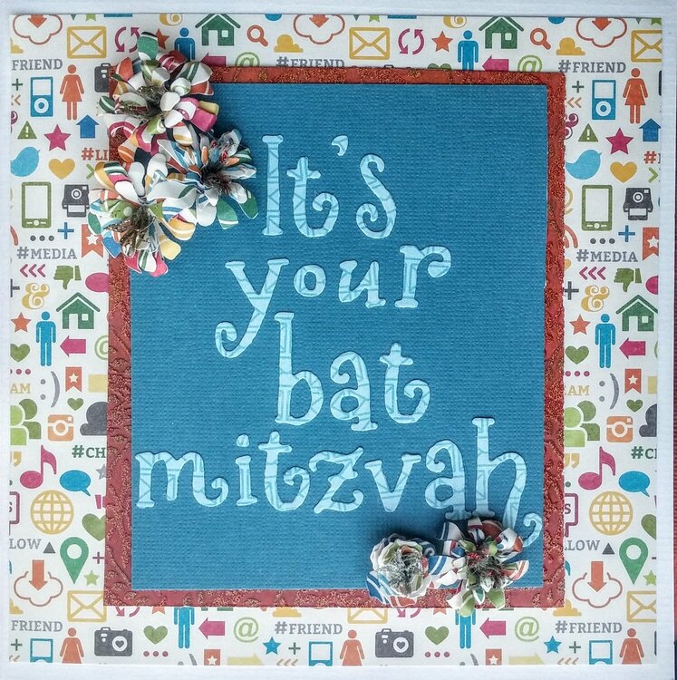 Bat mitzvah card - Inside