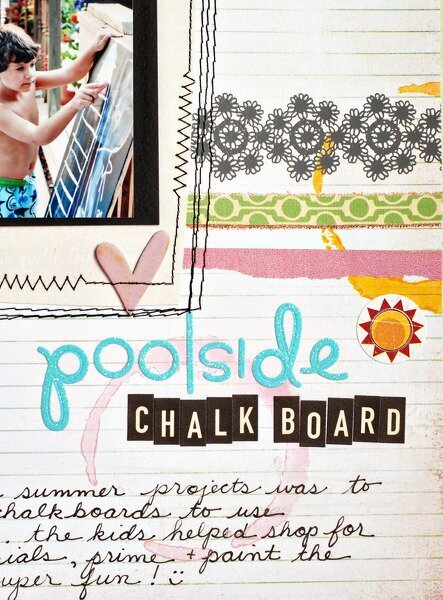 Poolside Chalk Board