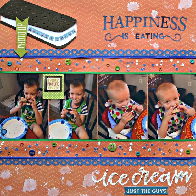 Happiness is eating ICE CREAM