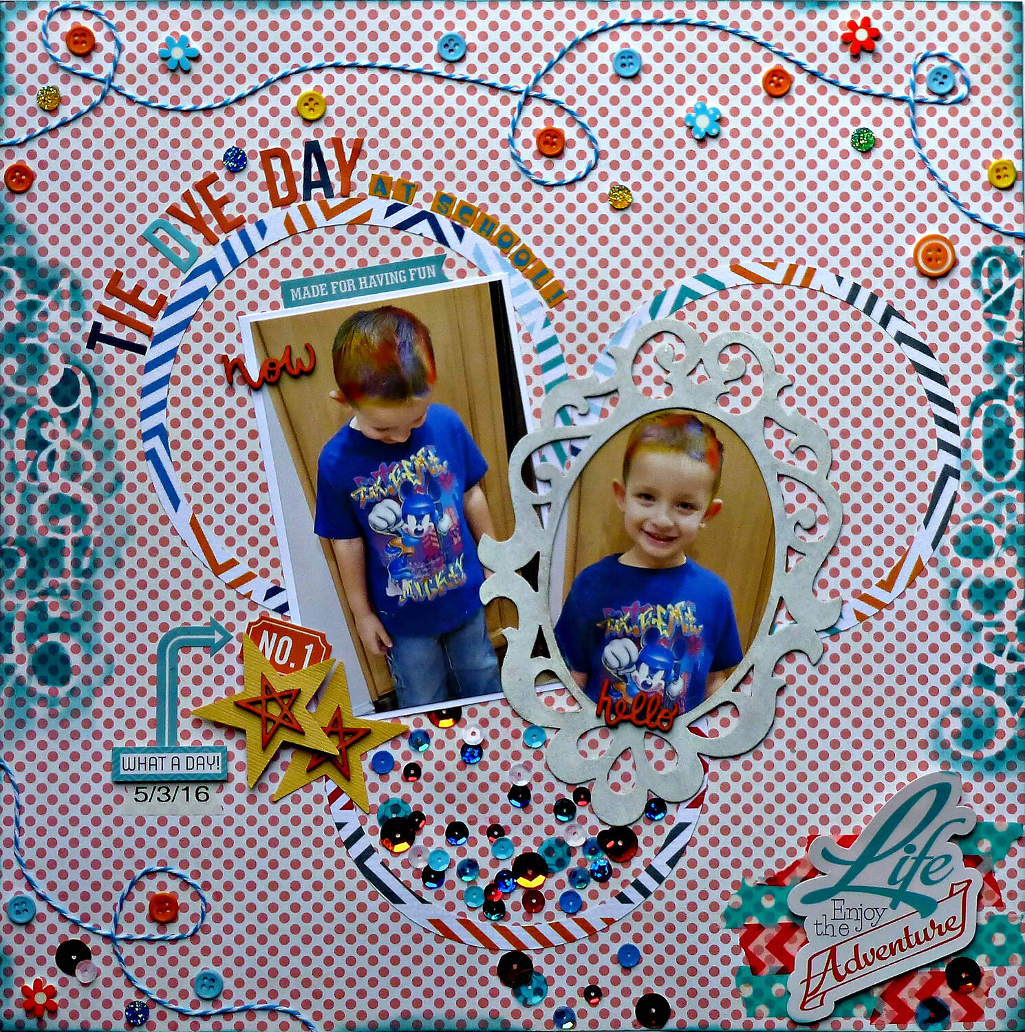 Tie Dye Day at school Project Idea