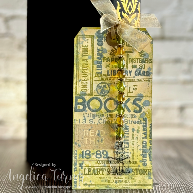 Distressed Bookmark Tag
