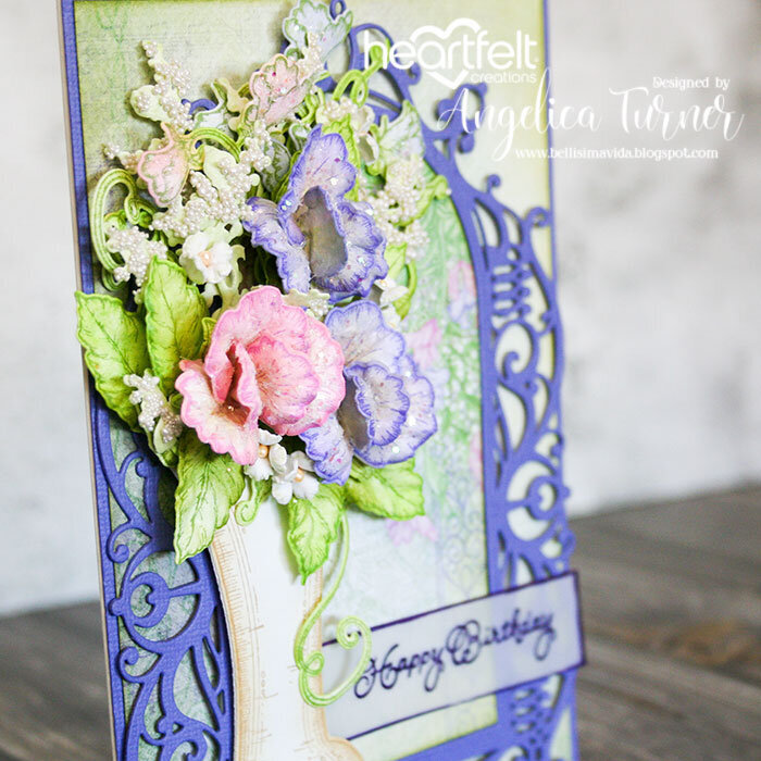 Sweet Pea Vase Birthday Card