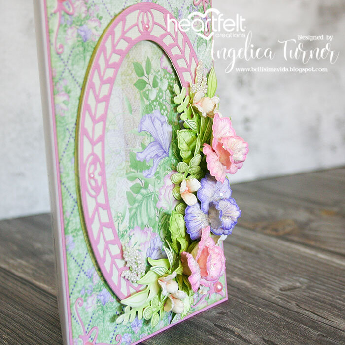 Sweet Pea Oval Frame Card