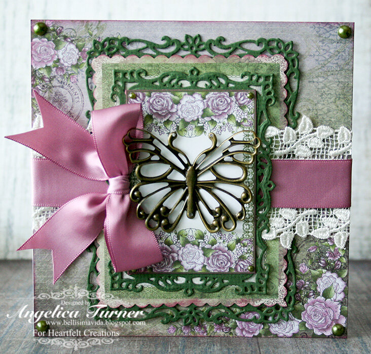 Roses and Butterfly {Heartfelt Creations}
