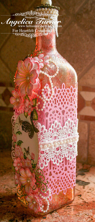 Altered Glass Bottle {Heartfelt Creations}